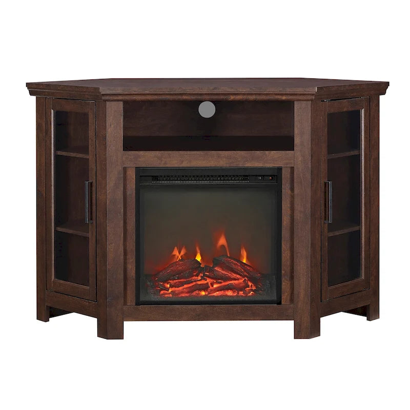Meuble TV d'angle de 48 pouces avec cheminée Middlebrook