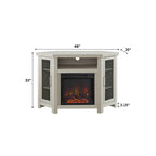 Meuble TV d'angle de 48 pouces avec cheminée Middlebrook