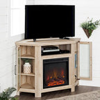 Meuble TV d'angle de 48 pouces avec cheminée Middlebrook