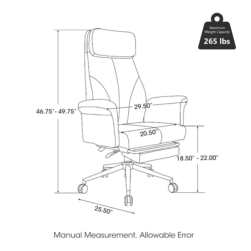 Fauteuil de bureau pivotant à haut dossier avec repose-pieds, ivoire/camel, 1 personne