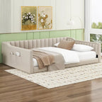 Lit de repos XL en velours avec rangement