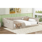 Lit de repos XL en velours avec rangement