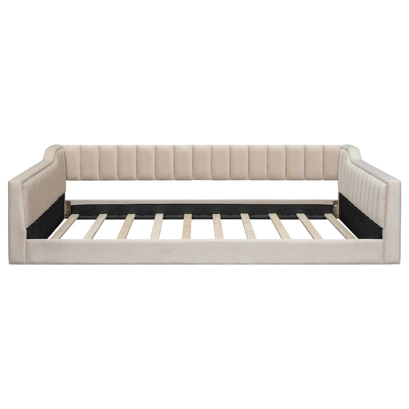 Lit de repos XL en velours avec rangement