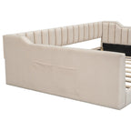 Lit de repos XL en velours avec rangement