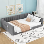 Lit de repos XL en velours avec rangement