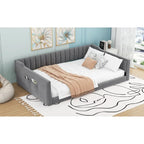 Lit de repos XL en velours avec rangement