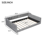 Lit de repos XL en velours avec rangement