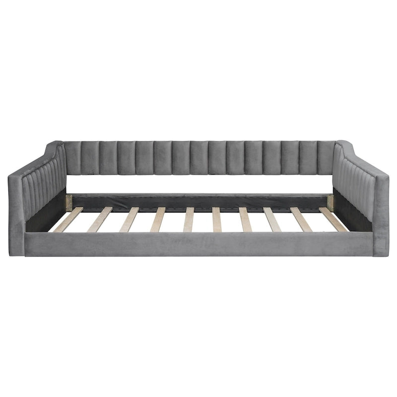 Lit de repos XL en velours avec rangement