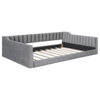 Lit de repos XL en velours avec rangement