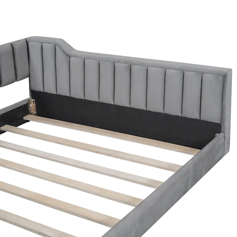 Lit de repos XL en velours avec rangement