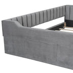 Lit de repos XL en velours avec rangement