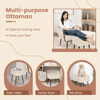 Ensemble fauteuil et ottoman Gymax Modern Dutch Velvet Accent Single Leisure
