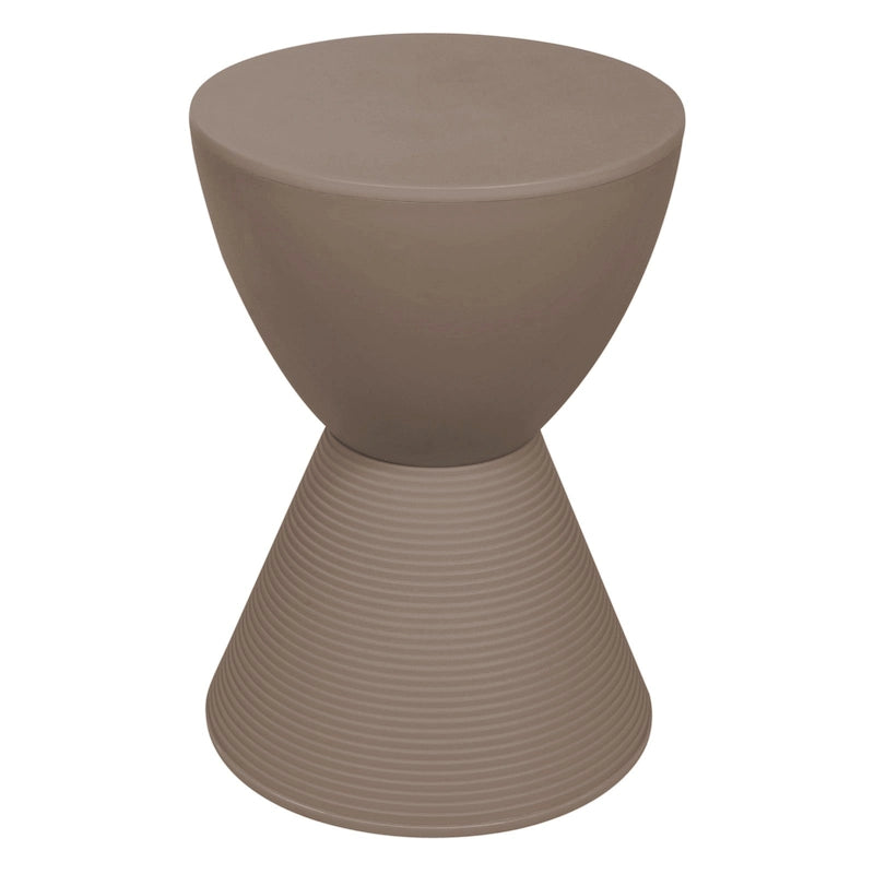 Table d'appoint ronde Boyd avec base côtelée et couvercle amovible pour salon et chambre à coucher