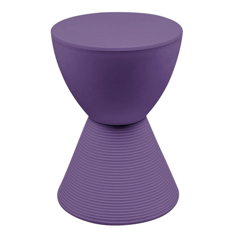 Table d'appoint ronde Boyd avec base côtelée et couvercle amovible pour salon et chambre à coucher