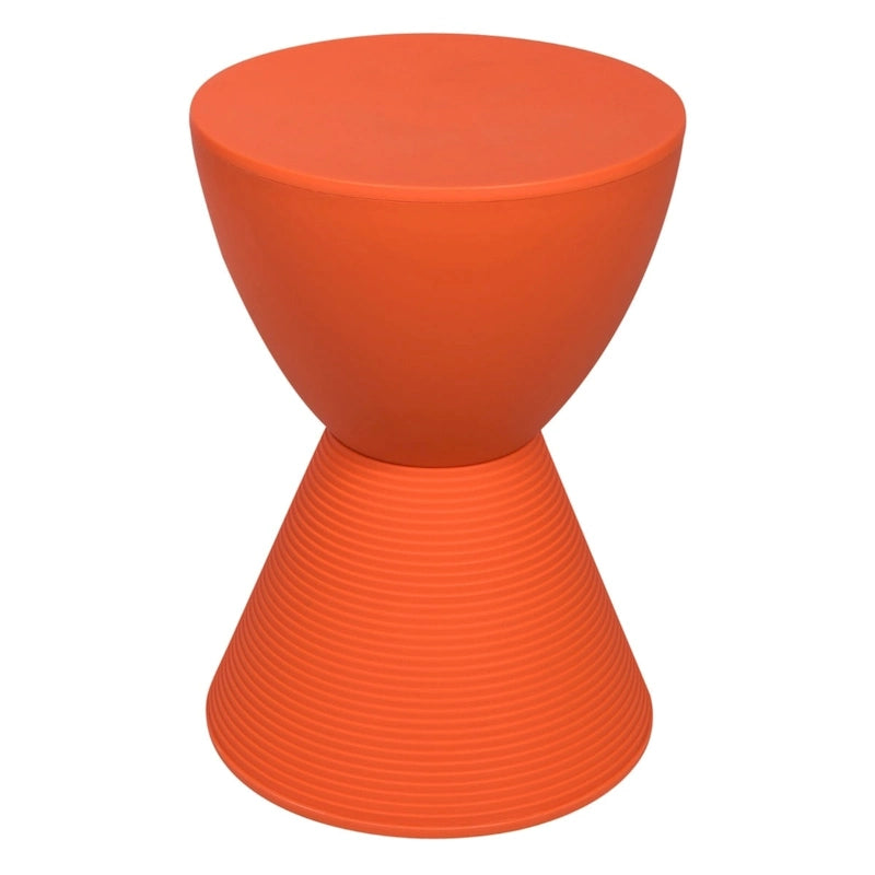 Table d'appoint ronde Boyd avec base côtelée et couvercle amovible pour salon et chambre à coucher
