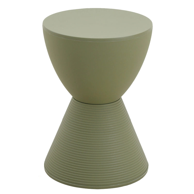 Table d'appoint ronde Boyd avec base côtelée et couvercle amovible pour salon et chambre à coucher