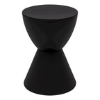 Table d'appoint ronde Boyd avec base côtelée et couvercle amovible pour salon et chambre à coucher