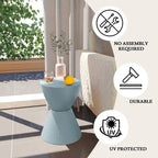 Table d'appoint ronde Boyd avec base côtelée et couvercle amovible pour salon et chambre à coucher