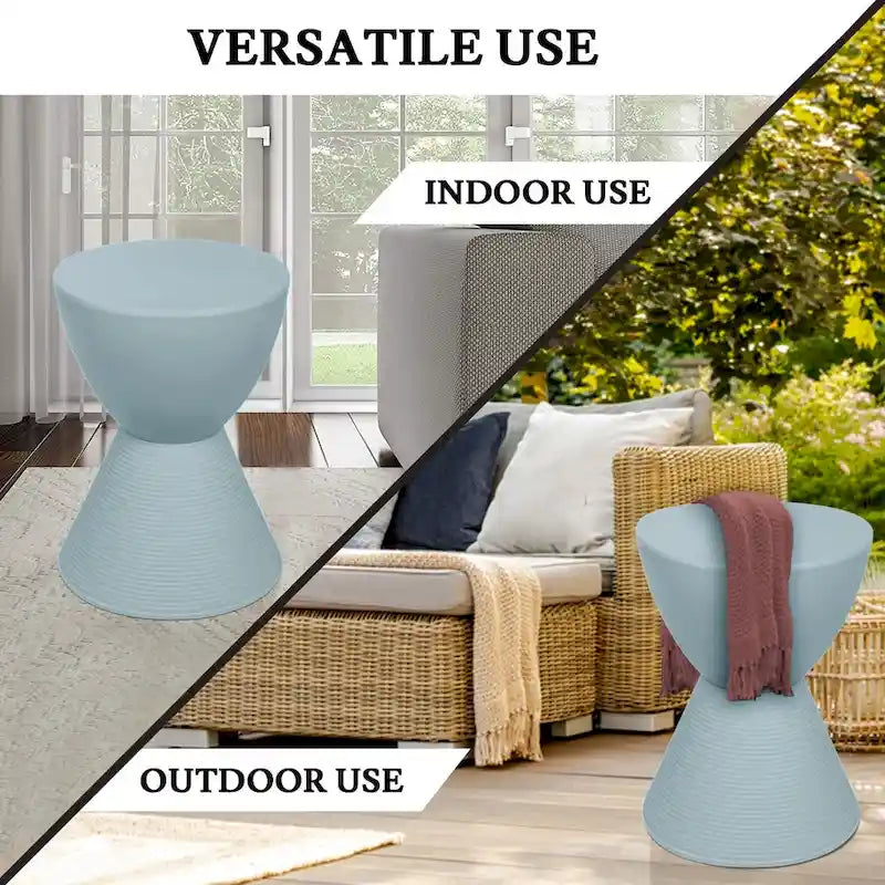 Table d'appoint ronde Boyd avec base côtelée et couvercle amovible pour salon et chambre à coucher