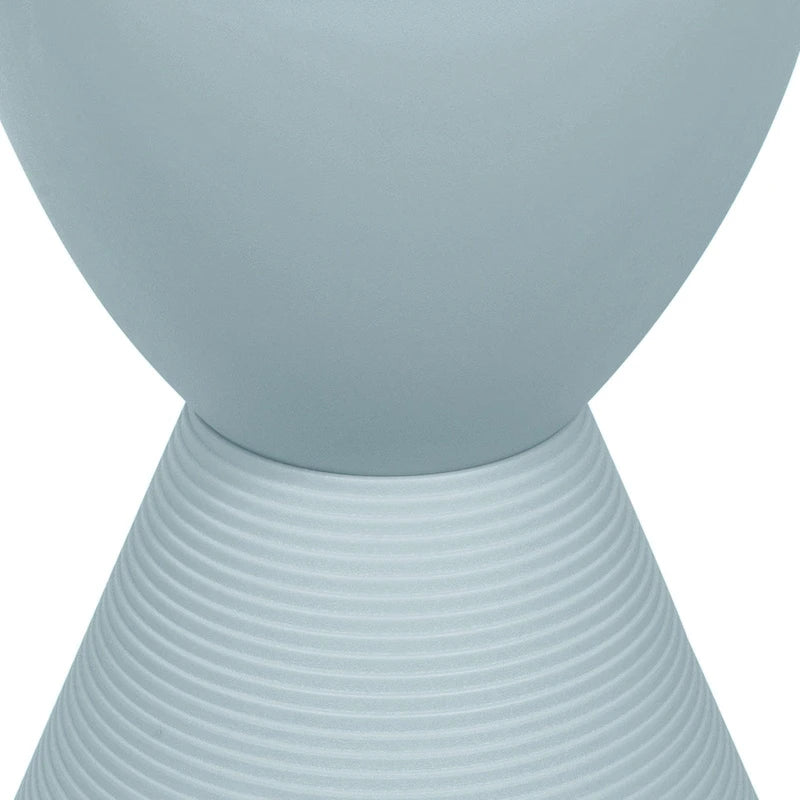 Table d'appoint ronde Boyd avec base côtelée et couvercle amovible pour salon et chambre à coucher