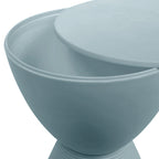 Table d'appoint ronde Boyd avec base côtelée et couvercle amovible pour salon et chambre à coucher