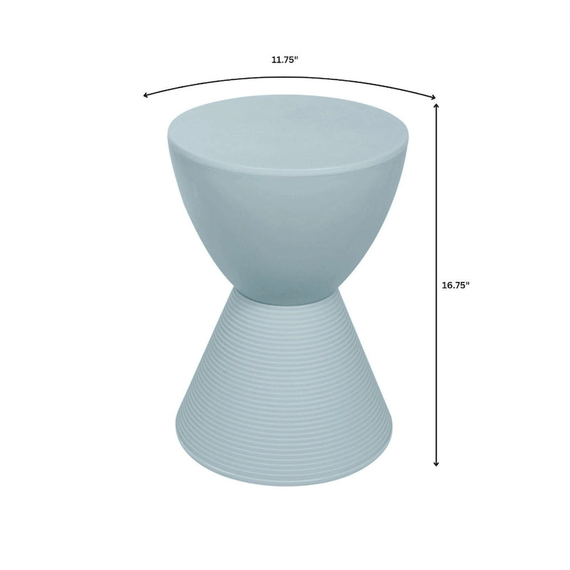 Table d'appoint ronde Boyd avec base côtelée et couvercle amovible pour salon et chambre à coucher