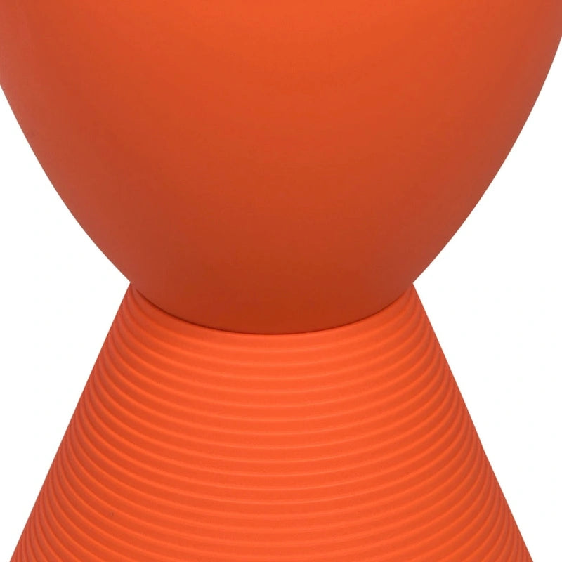 Table d'appoint ronde Boyd avec base côtelée et couvercle amovible pour salon et chambre à coucher