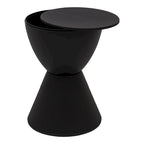 Table d'appoint ronde Boyd avec base côtelée et couvercle amovible pour salon et chambre à coucher