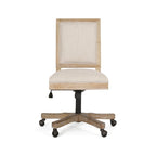 Fauteuil de bureau pivotant beige et marron, 1 personne