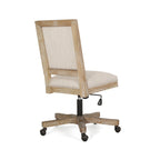 Fauteuil de bureau pivotant beige et marron, 1 personne