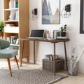 Bureau en noyer / chêne blanc, 1 personne, style contemporain