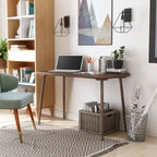 Bureau en noyer / chêne blanc, 1 personne, style contemporain