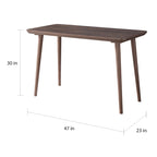 Bureau en noyer / chêne blanc, 1 personne, style contemporain