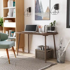 Bureau en noyer / chêne blanc, 1 personne, style contemporain