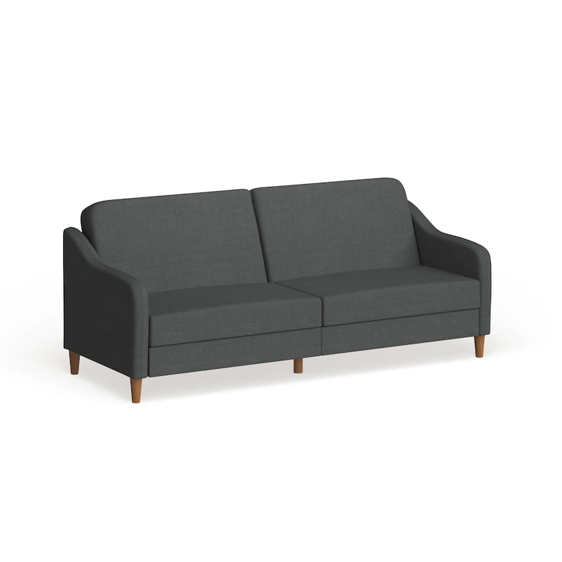 Canapé-lit futon convertible 2 places – Gris / Bleu marine / Vert / Gris clair
