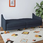 Canapé-lit futon convertible 2 places – Gris / Bleu marine / Vert / Gris clair