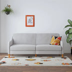 Canapé-lit futon convertible 2 places – Gris / Bleu marine / Vert / Gris clair
