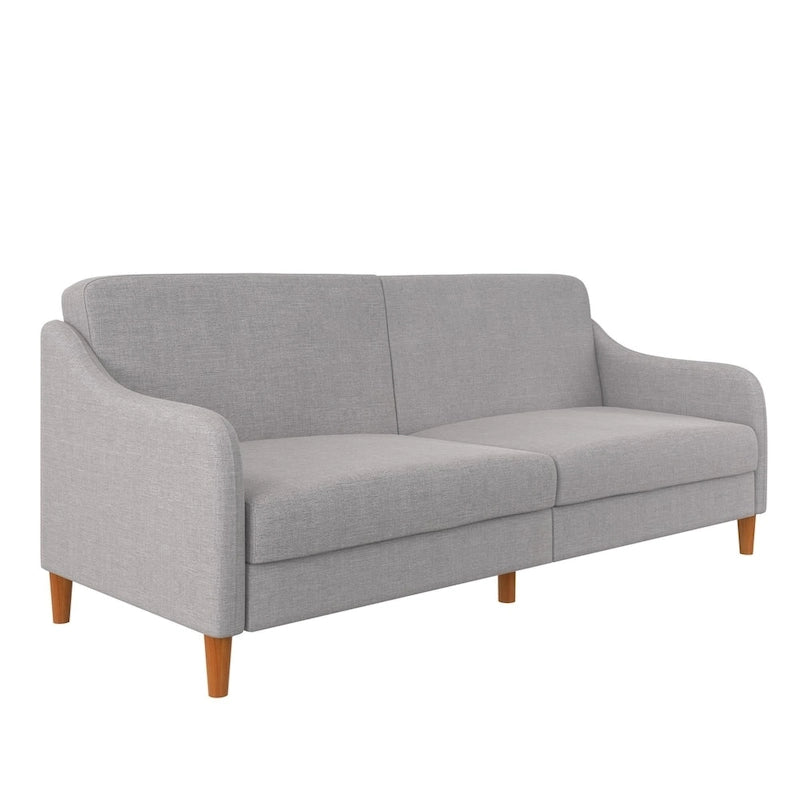 Canapé-lit futon convertible 2 places – Gris / Bleu marine / Vert / Gris clair