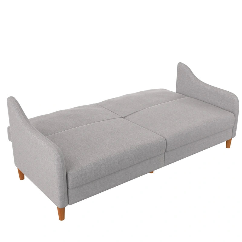 Canapé-lit futon convertible 2 places – Gris / Bleu marine / Vert / Gris clair