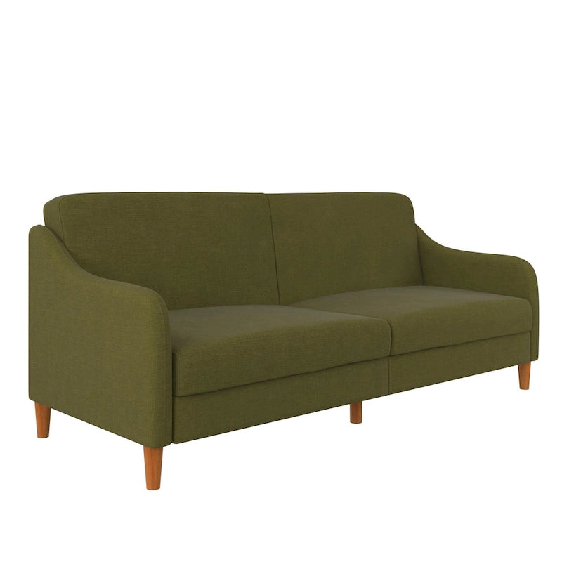 Canapé-lit futon convertible 2 places – Gris / Bleu marine / Vert / Gris clair