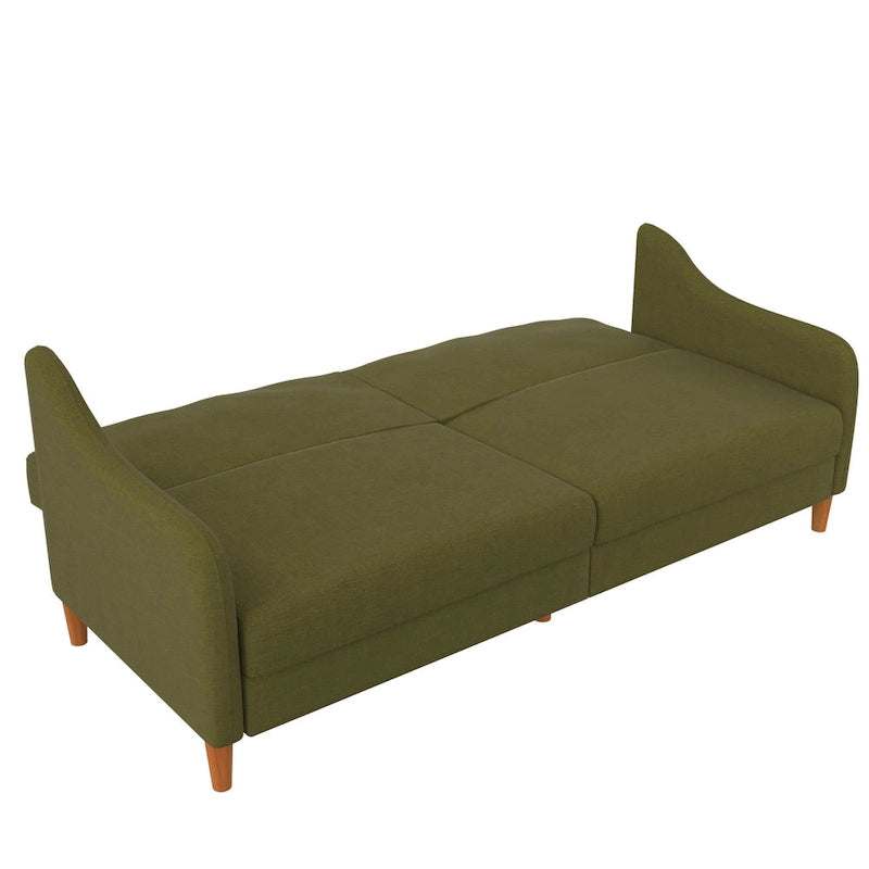 Canapé-lit futon convertible 2 places – Gris / Bleu marine / Vert / Gris clair