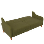 Canapé-lit futon convertible 2 places – Gris / Bleu marine / Vert / Gris clair