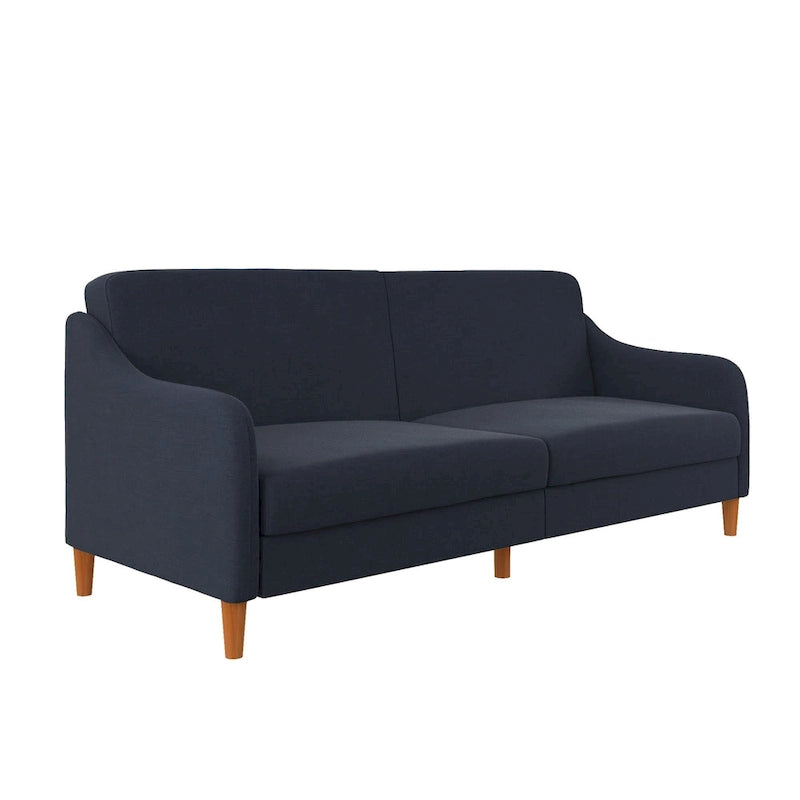 Canapé-lit futon convertible 2 places – Gris / Bleu marine / Vert / Gris clair