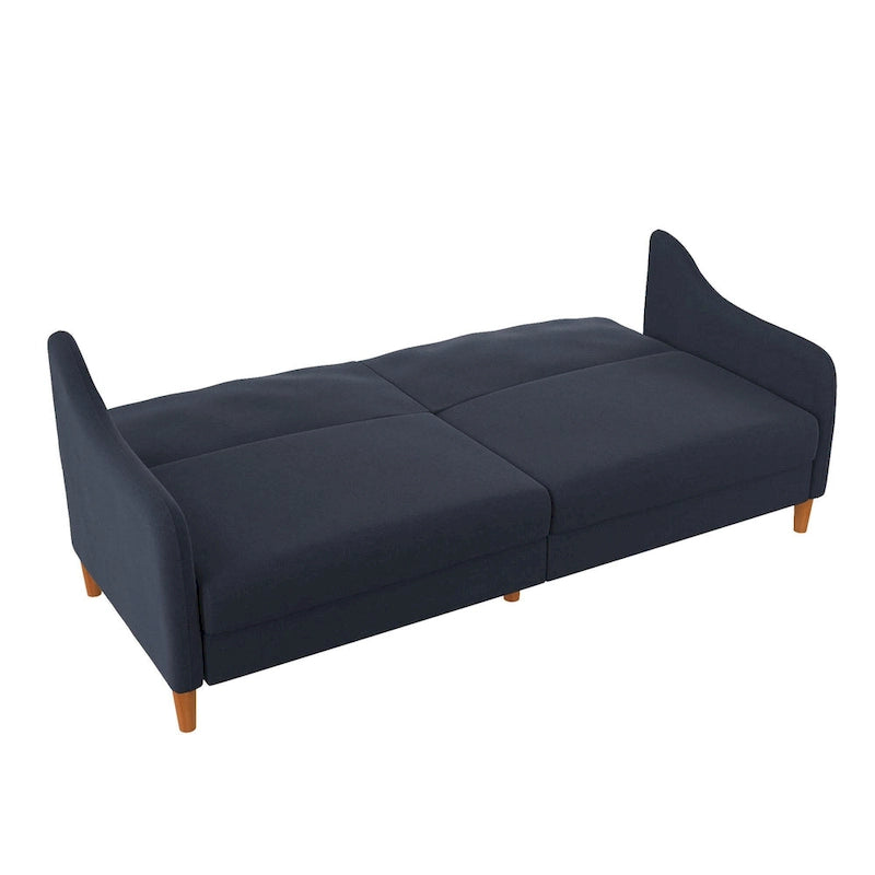 Canapé-lit futon convertible 2 places – Gris / Bleu marine / Vert / Gris clair