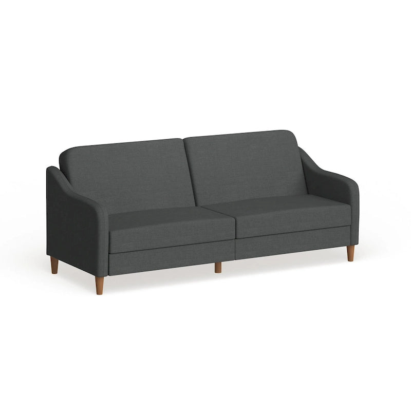 Canapé-lit futon convertible 2 places – Gris / Bleu marine / Vert / Gris clair