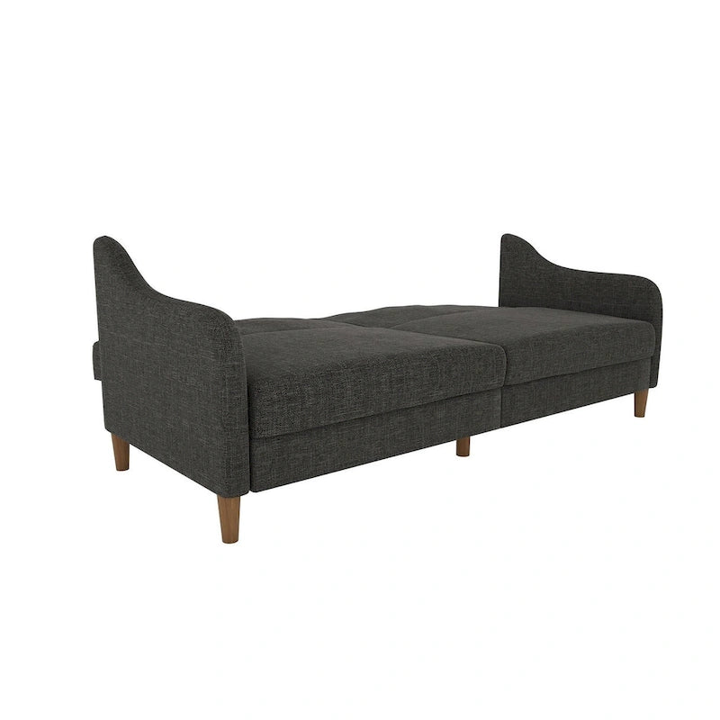 Canapé-lit futon convertible 2 places – Gris / Bleu marine / Vert / Gris clair