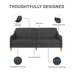 Canapé-lit futon convertible 2 places – Gris / Bleu marine / Vert / Gris clair