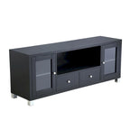 Meuble TV noir 2 tiroirs pour téléviseurs de 60 po