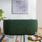 KINWELL Causeuse en Tissu Bouclé 2 Places avec Oreillers