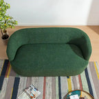 KINWELL Causeuse en Tissu Bouclé 2 Places avec Oreillers
